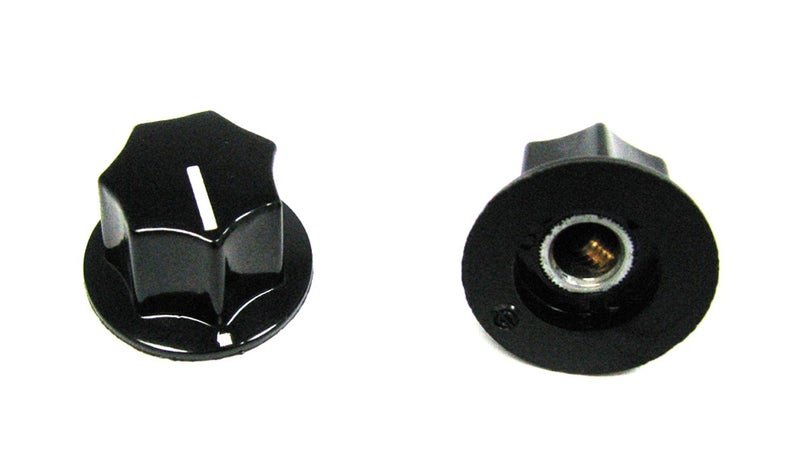 C. B. Gitty 2-Pack Guitar Potentiometer Knobs: Black Top Hat with Set Screw - Image 1